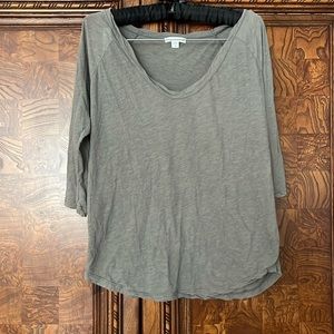 James Perse olive green shirt